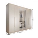 Ver imagem 5 de Guarda-roupa Casal Madalena 6 Portas 6 Gavetas 100% Mdf com Espelho - Panorama Móveis