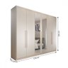 Guarda-roupa Casal Madalena 6 Portas 6 Gavetas 100% Mdf com Espelho - Panorama Móveis - 5