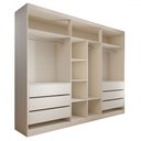 Ver imagem 5 de Guarda-roupa Casal Madalena 6 Portas 6 Gavetas 100% Mdf com Espelho - Panorama Móveis