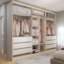 Ver imagem 3 de Guarda-roupa Casal Madalena 6 Portas 6 Gavetas 100% Mdf com Espelho - Panorama Móveis