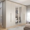 Guarda-roupa Casal Madalena 6 Portas 6 Gavetas 100% Mdf com Espelho - Panorama Móveis - 1