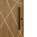 Ver imagem 5 de Porta de Correr Padrão Imbuia Agatha Trilho Embutir Puxador Barra Chata 800 mm Preto 82 x 210 Esquer