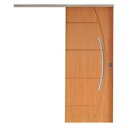 Ver imagem 2 de Porta de Correr Padrão Imbuia Belissima 6 Trilho Vision Puxador Curvo 600 Mm 92 X 210 Esquerdo