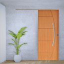 Ver imagem 1 de Porta de Correr Padrão Imbuia Belissima 6 Trilho Vision Puxador Curvo 600 Mm 92 X 210 Esquerdo