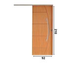 Ver imagem 3 de Porta de Correr Padrão Imbuia Belissima 6 Trilho Vision Puxador Curvo 600 Mm 92 X 210 Esquerdo