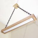 Ver imagem 2 de Luminária Lustre Pendente Rústico Madeira Led Lustre 20w