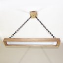 Ver imagem 4 de Luminária Lustre Pendente Rústico Madeira Led Lustre 20w