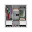 Ver imagem 3 de Guarda Roupa Casal 3 Portas 4 Gavetas - Valencia-Neve - Tcil Móveis