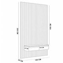 Ver imagem 6 de Painel Ripado para TV 75 pol com Bancada Suspensa Orgânica 180cm Slats L05 Tauari Gris Fosco - Lyam