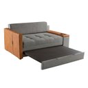 Ver imagem 5 de Sofá Cama Casal 2 Lugares Linho Cinza Anis 159cm
