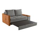 Ver imagem 6 de Sofá Cama Casal 2 Lugares Linho Cinza Anis 159cm