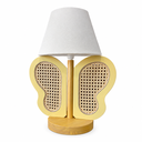 Ver imagem 1 de Abajur Infantil Borboleta com Palha Indiana | Luminária Decorativa para Quarto de Menina | Madeira