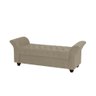 Recamier Divã Morabe P04 140 cm Suede Bege TCA 941 - Amarena Móveis - 5