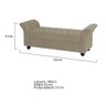Recamier Divã Morabe P04 140 cm Suede Bege TCA 941 - Amarena Móveis - 4