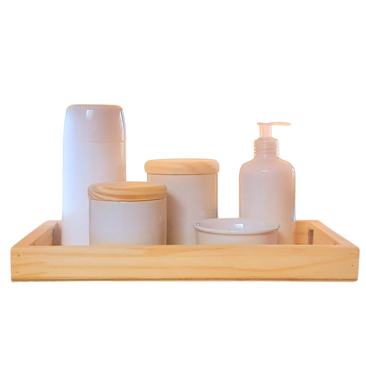 Kit Higiene Bebê Liso 6 Pçs - Peças Porcelana Bdj Tp Pinus - 2