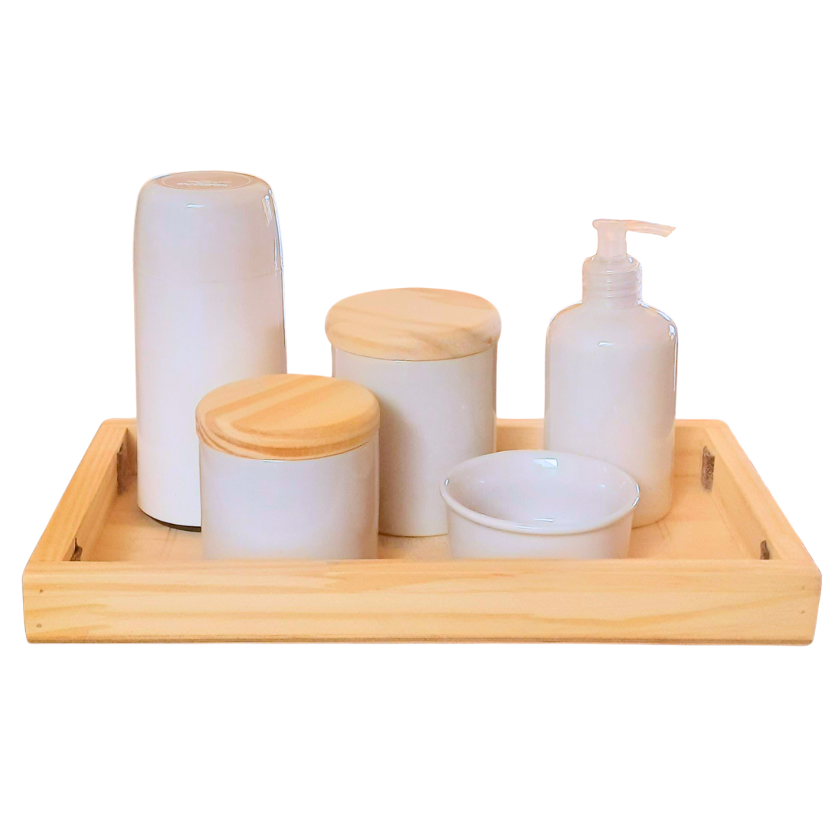 Kit Higiene Bebê Liso 6 Pçs - Peças Porcelana Bdj Tp Pinus - 3