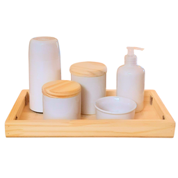 Kit Higiene Bebê Liso 6 Pçs - Peças Porcelana Bdj Tp Pinus - 3
