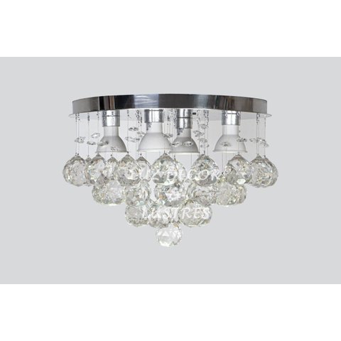 Lustre Cristal Legítimo K9 Redondo 30cm Diâmetro Vai Montado