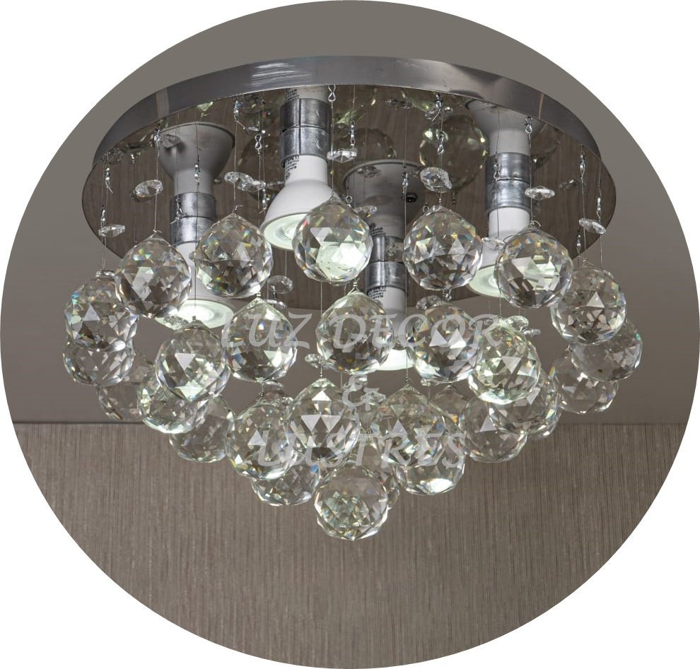 Lustre Cristal Legítimo K9 Redondo 30cm Diâmetro Vai Montado - 4