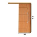 Ver imagem 3 de Porta de Correr Padrão Imbuia Belissima 6 Trilho Embutir Puxador Curvo 600 Mm 102 X 210 Esquerdo