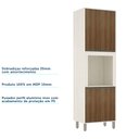 Ver imagem 6 de Paneleiro de Cozinha 70 Cm com Nicho Microondas 4 Portas 4 Prateleiras Linea Luciane Móveis