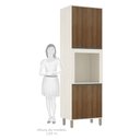 Ver imagem 4 de Paneleiro de Cozinha 70 Cm com Nicho Microondas 4 Portas 4 Prateleiras Linea Luciane Móveis