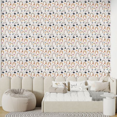 Papel de Parede Autocolante Infantil Boho - 10m