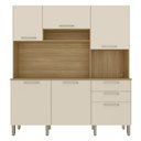 Ver imagem 1 de Cozinha Compacta 6p 2g 180 Cm Ferrara Freijo Soft Ktp
