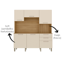 Ver imagem 5 de Cozinha Compacta 6p 2g 180 Cm Ferrara Freijo Soft Ktp