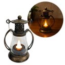 Ver imagem 1 de Mini Lamparina Led Decorativa Ouro Envelhecido 11cm Vela Artificial Branco Quente com Alça