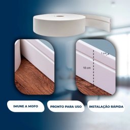 Rodapé Eva Flexível Autoadesivo 10cm X 1cm Lucca 30 Metros - 4