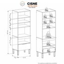 Ver imagem 4 de Armário Torre Quente Cozinha Madeira Cisne Cozimax Cinza - 70