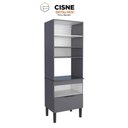 Ver imagem 3 de Armário Torre Quente Cozinha Madeira Cisne Cozimax Cinza - 70