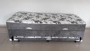 Ver imagem 1 de Conjugado Baú Solteiro 088x188x57 com Cama Auxiliar Sued Cinza/Floral - Luxury/Sleep