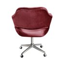 Ver imagem 4 de Poltrona Decorativa Zara Pé Giratório de Metal Sala Recepção Vermelho Bordô