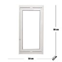 Ver imagem 5 de Janela Vitrô Capelinha de Alumínio Branco 80x50 Cm Linha Veneza