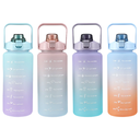 Ver imagem 1 de Garrafa Squeze Motivacional Bpa Free Enfeites Adesivo 2000ml:rosa/azul