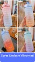 Ver imagem 3 de Garrafa Squeze Motivacional Bpa Free Enfeites Adesivo 2000ml:rosa/azul