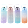 Garrafa Squeze Motivacional Bpa Free Enfeites Adesivo 2000ml:rosa/azul - 1