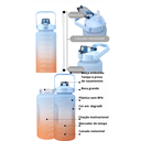 Ver mais imagens de Garrafa Squeze Motivacional Bpa Free Enfeites Adesivo 2000ml:rosa/azul