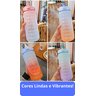 Garrafa Squeze Motivacional Bpa Free Enfeites Adesivo 2000ml:rosa/azul - 3