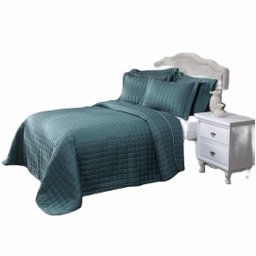 Kit Cobre Leito Dupla Face Micro Percal 200 Fios Solteiro com Porta Travesseiro:verde - 2