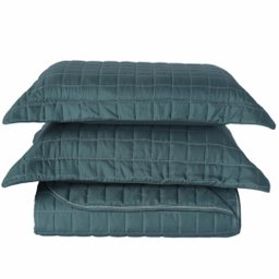 Kit Cobre Leito Dupla Face Micro Percal 200 Fios Solteiro com Porta Travesseiro:verde - 3