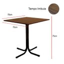 Ver imagem 4 de Conjunto Mesa Preta 70x70cm Tampo Imbuia com 4 Cadeiras Epoxi