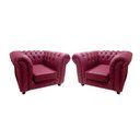 Ver imagem 3 de Jogo de Sofá Chesterfield Vinho + 2 Poltronas - 70x230x59 / 70x102x59cm