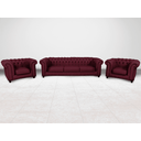Ver imagem 7 de Jogo de Sofá Chesterfield Vinho + 2 Poltronas - 70x230x59 / 70x102x59cm