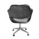 Ver imagem 4 de Poltrona Decorativa Zara Pé Giratório de Metal Sala Recepção Cinza Grafite