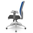 Ver imagem 2 de Cadeira Brizza Diretor Grafite Tela Azul Assento Aero Preto Base Relaxplax Alumínio - 65944