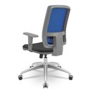 Ver imagem 3 de Cadeira Brizza Diretor Grafite Tela Azul Assento Aero Preto Base Relaxplax Alumínio - 65944