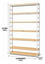 Ver imagem 4 de Estante Multiuso Organizador Livreiro Estilo Industrial 180x180 Branco Natural